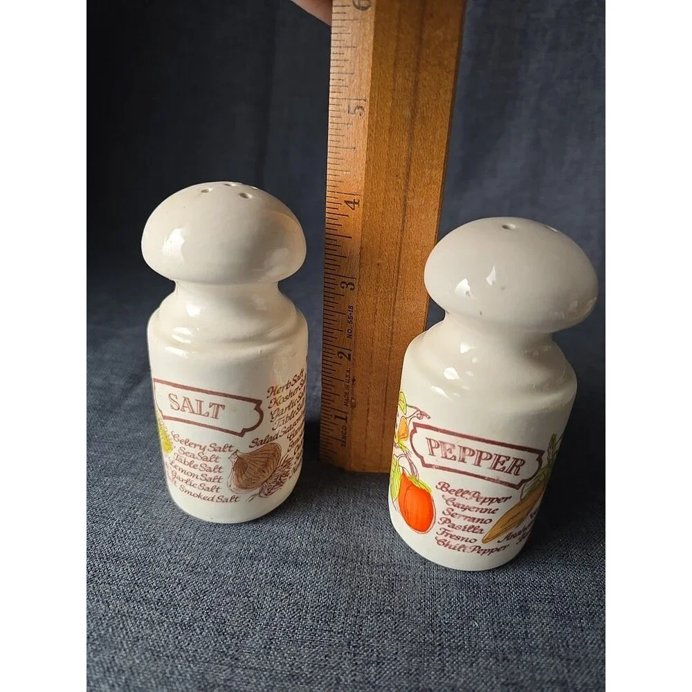 Avon 1980 Salt Pepper Shakers Vegetables Herbs Spices Country Cottagecore Farm